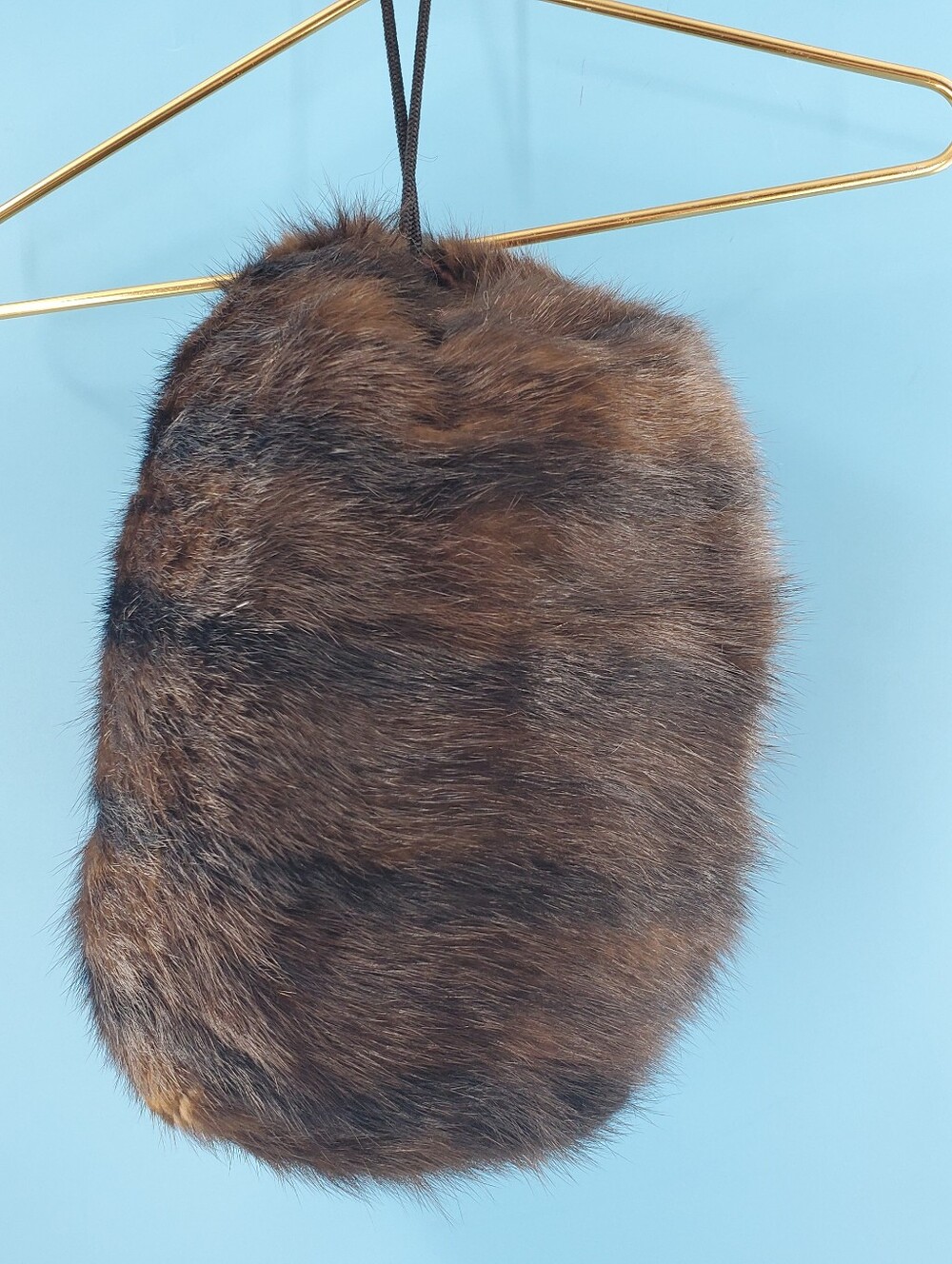 Vintage 50s mink fur hand muff